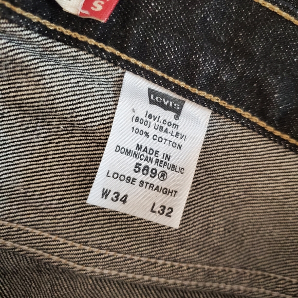 Levi's 569 Jeans Mens Loose Fit Slight Stretch Straight Leg Levi's 34 x 32 NWOT - Picture 8 of 13